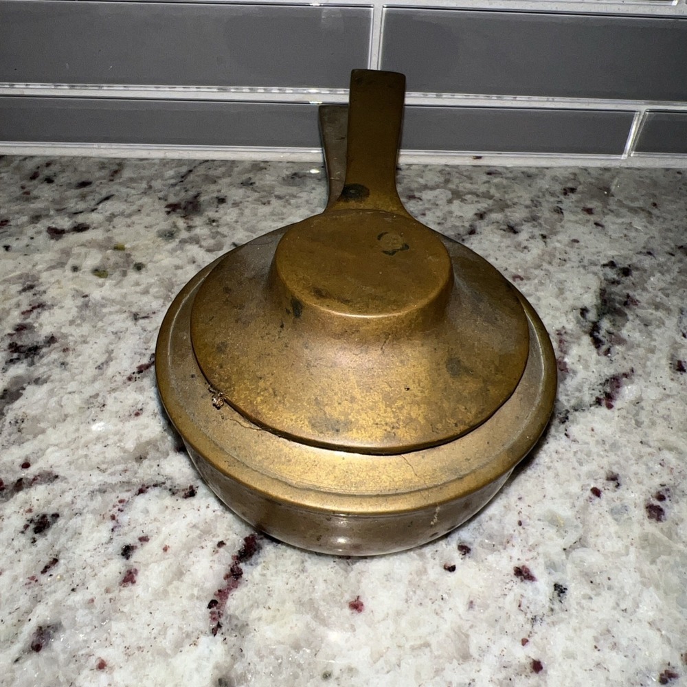 Vintage Brass‎ Fondue Pot Burner for Sterno with Damper/Cover Included